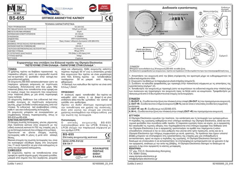olympia electronics BS-655 quick start guide