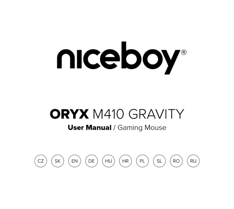 Niceboy ORYX M410 GRAVITY User manual