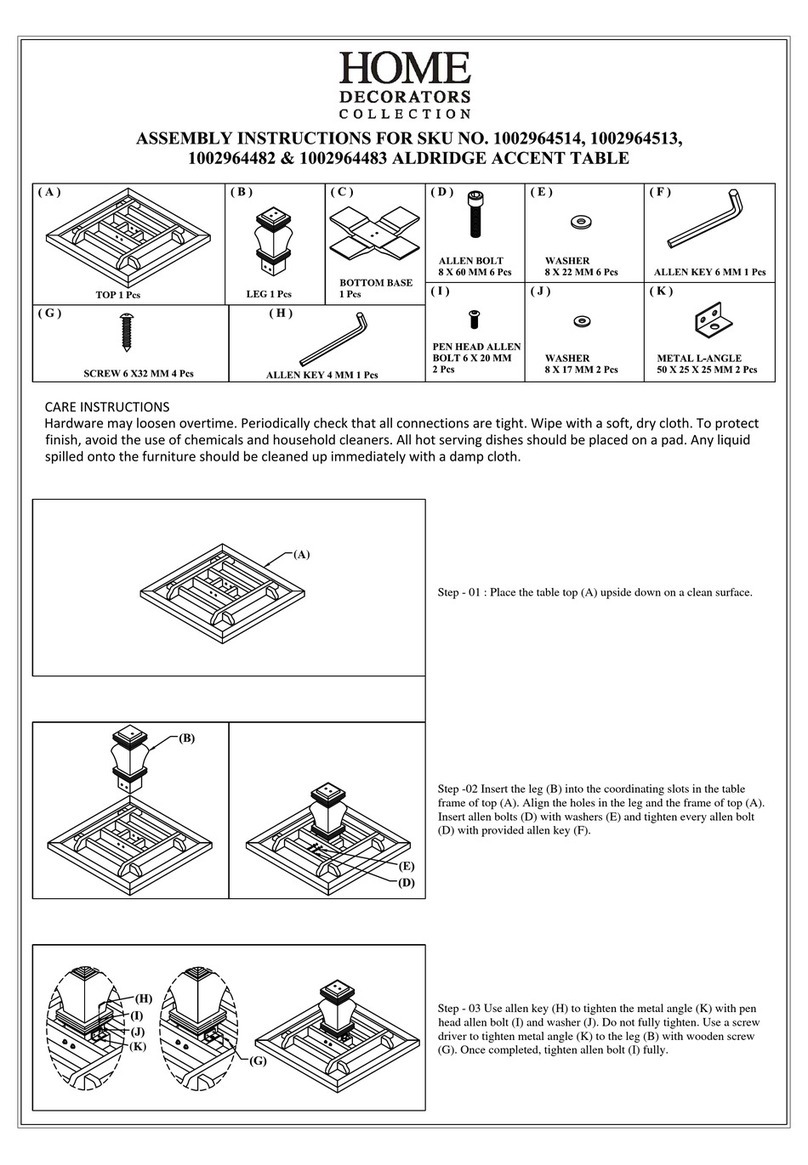 Home Decorators Collection 1002964514 Assembly instructions