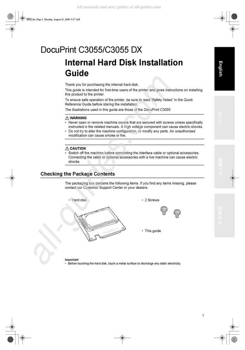 Xerox DocuPrint C3055 installation guide