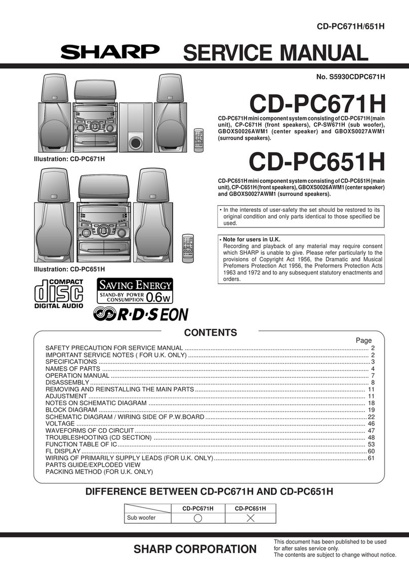 Sharp CD-PC671H Service manual
