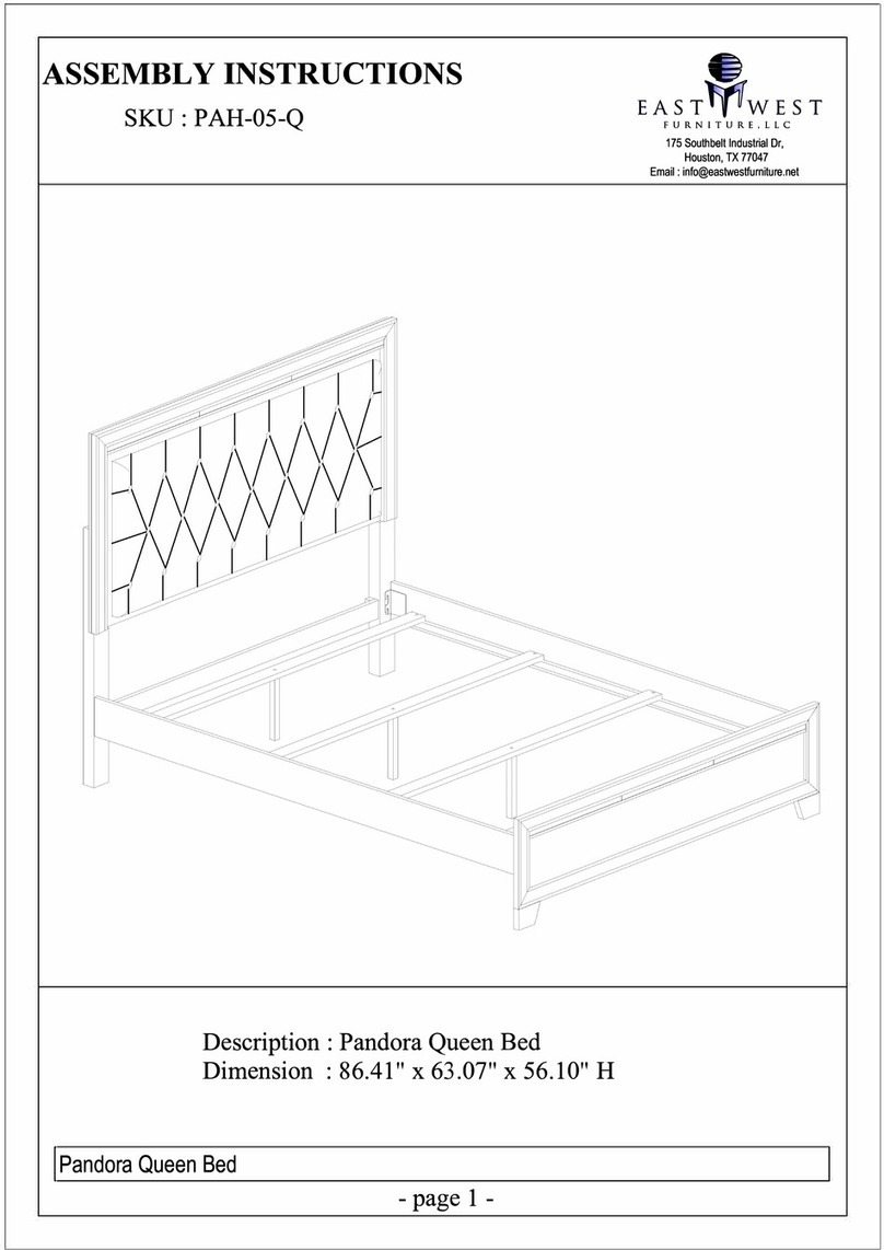 East West Furniture PAH-05-Q Assembly instructions East West Furniture PAH-05-Q Assembly instructions