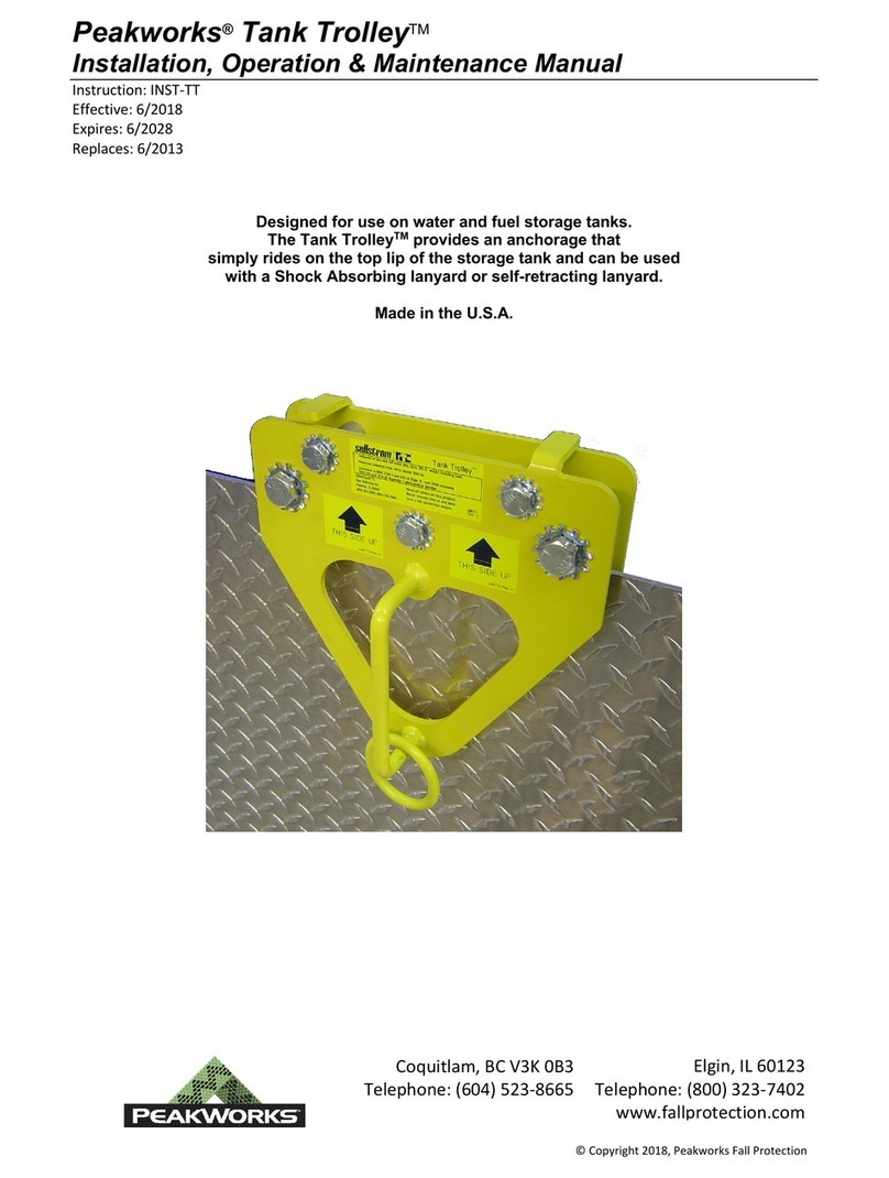 Peakworks Tank Trolley Installation, operation & maintenance manual