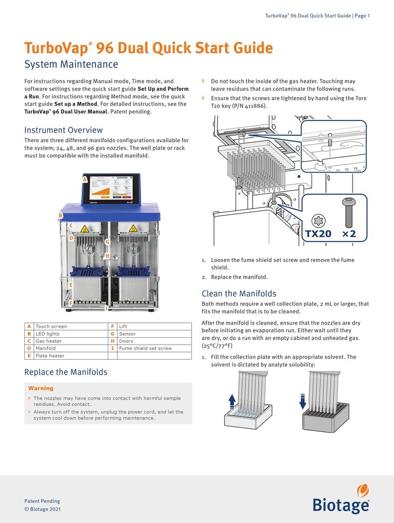 Biotage TurboVap 96 Dual User manual