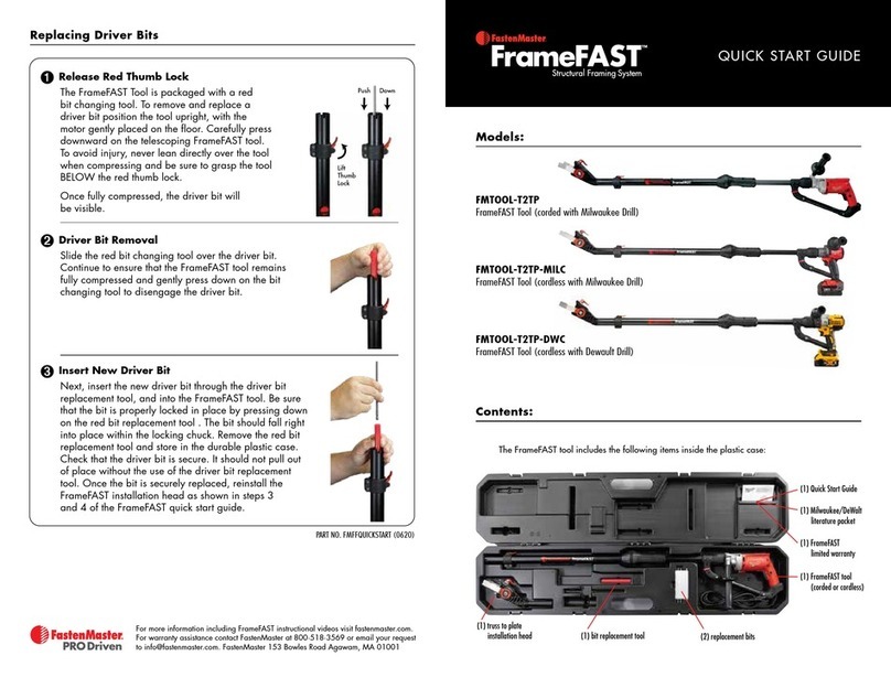 FastenMaster FrameFast FMTOOL-T2TP quick start guide