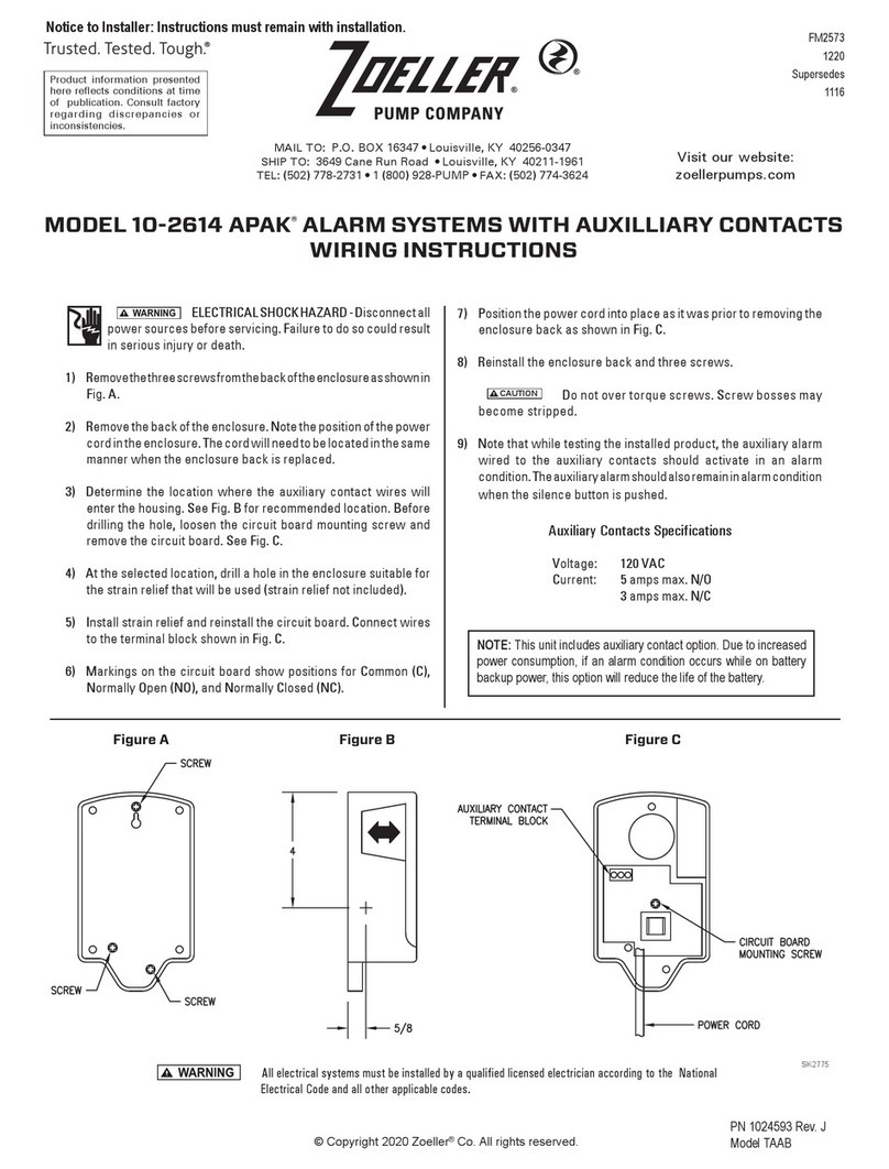 Zoeller 10-2614 APAK User manual