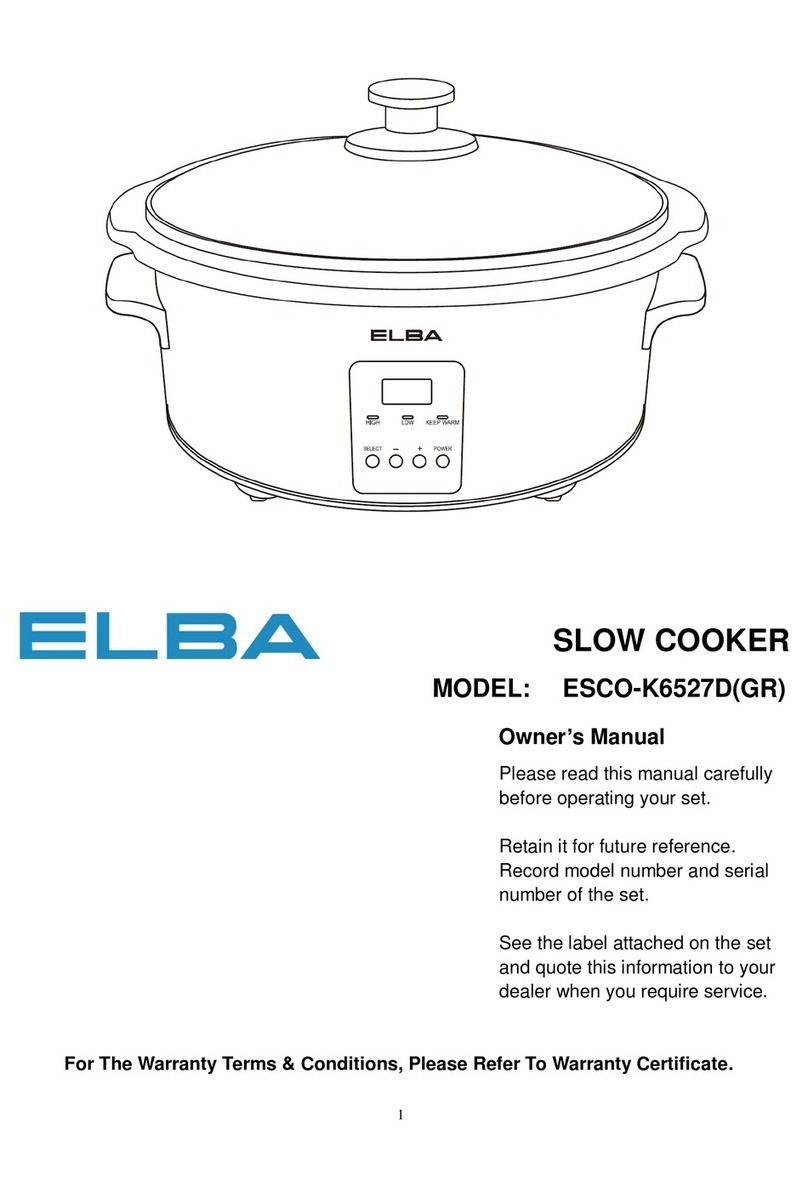 Elba ESCO-K6527D owner's manual