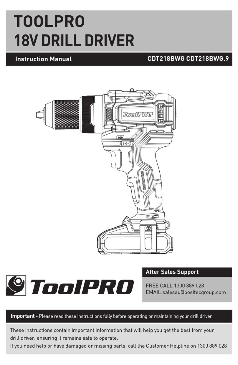 ToolPRO CDT218BWG instruction manual