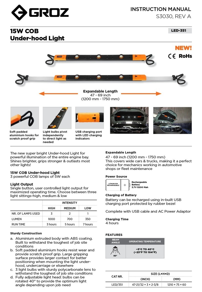 Groz 15W COB User manual
