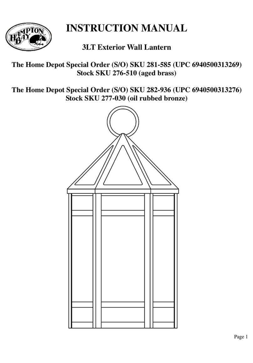 HAMPTON BAY 281-585 User manual HAMPTON BAY 281-585 User manual