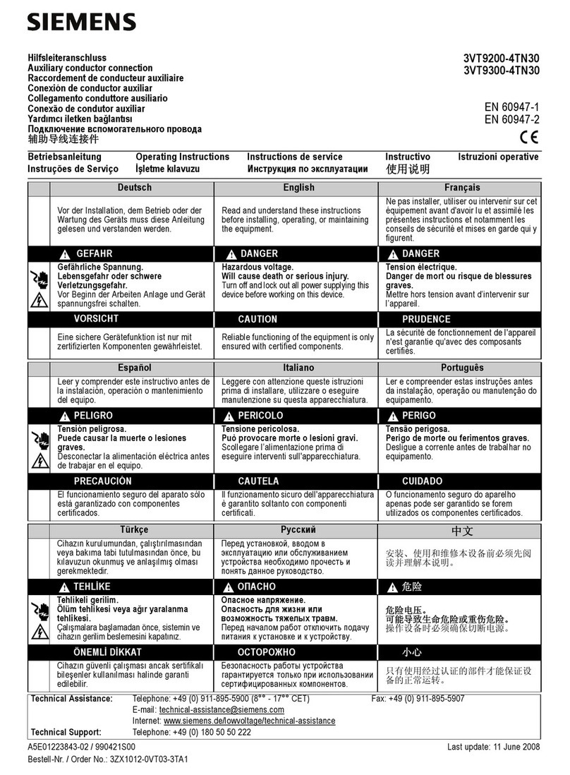 Siemens 3VT9200-4TN30 User manual