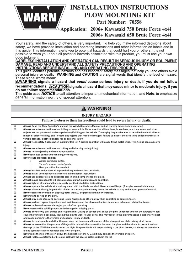 Warn 70558 installation instructions