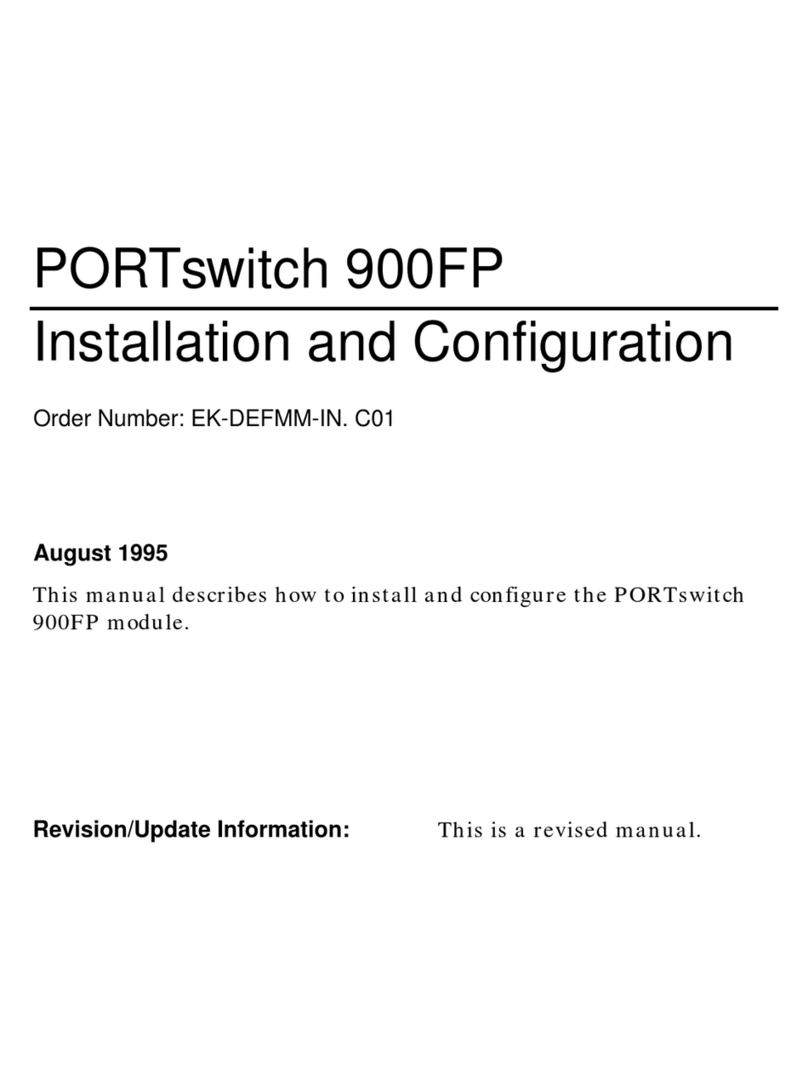 DEC PORTswitch 900FP Installation and configuration
