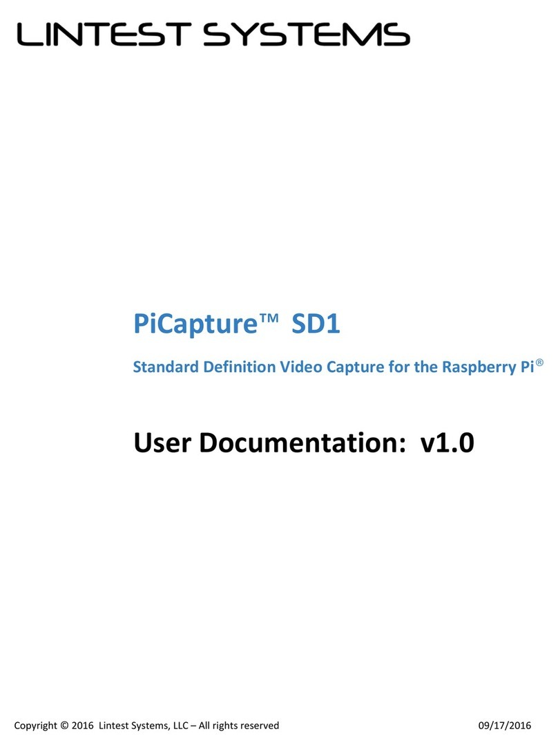 Lintest Systems PiCapture SD1 manual
