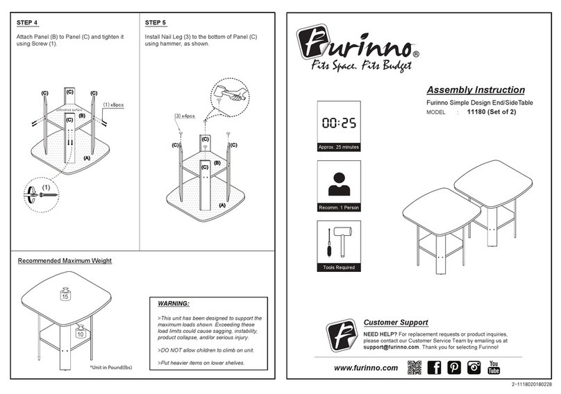 Furinno 11180 Assembly instruction