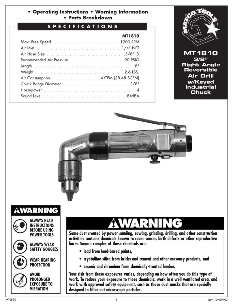Matco Tools MT1810 operating instructions