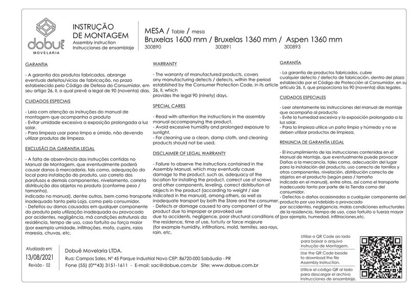 dobue MOVELARIA Bruxelas 300890 Assembly instruction