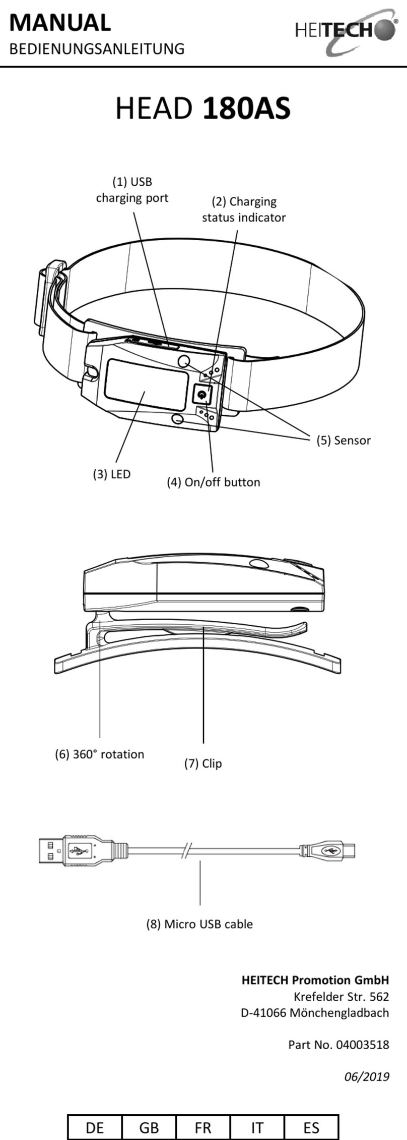 HEITECH HEAD 180AS manual