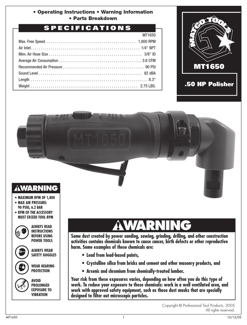 Matco Tools MT1650 operating instructions