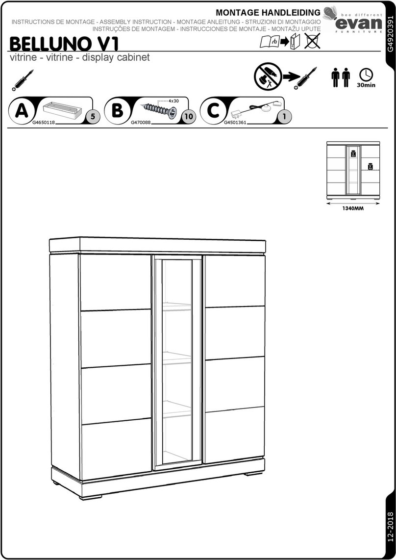 Evan furniture BELLUNO V1 Assembly instruction