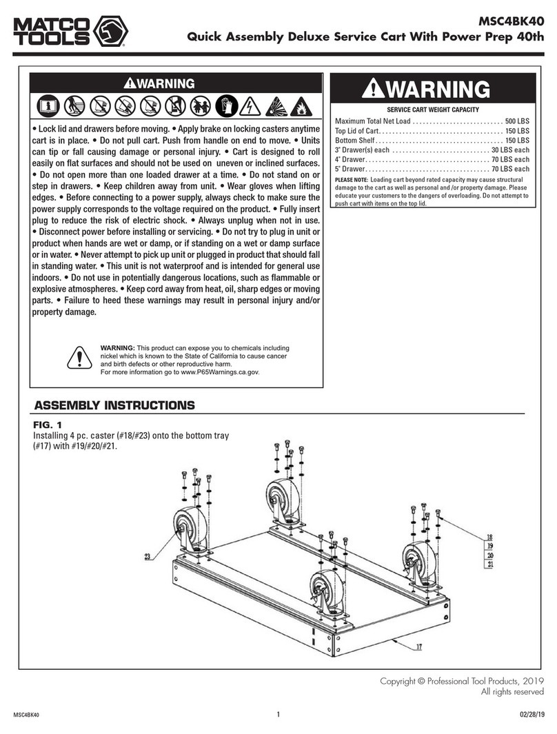 Matco Tools MSC4BK40 Quick assembly