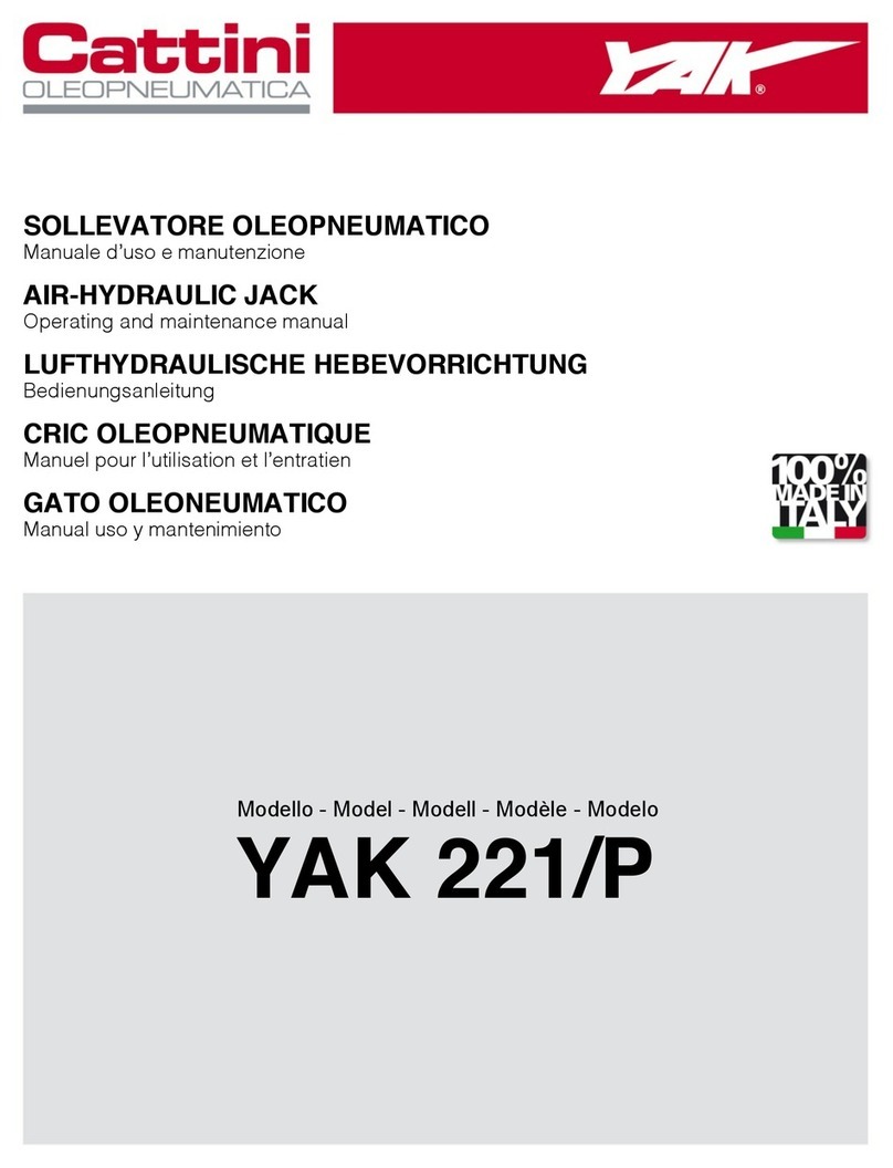Cattini Oleopneumatica YAK 221/P Operating instructions Cattini Oleopneumatica YAK 221/P Operating instructions