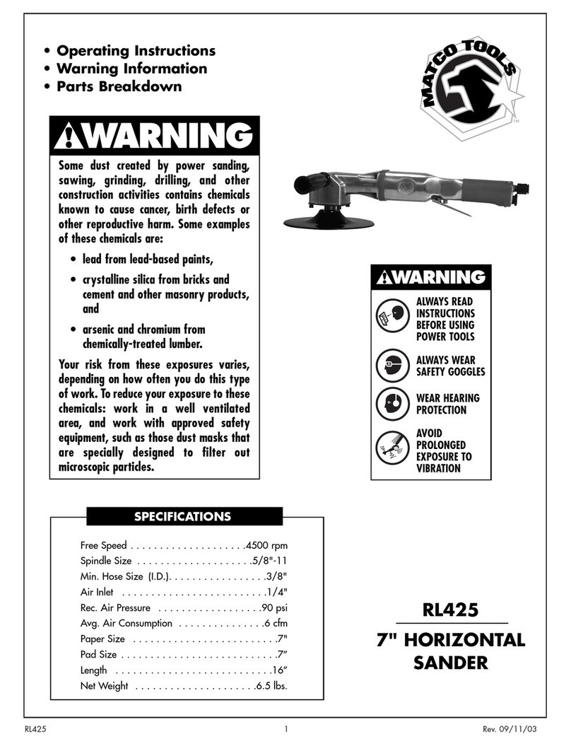 Matco Tools RL425 operating instructions