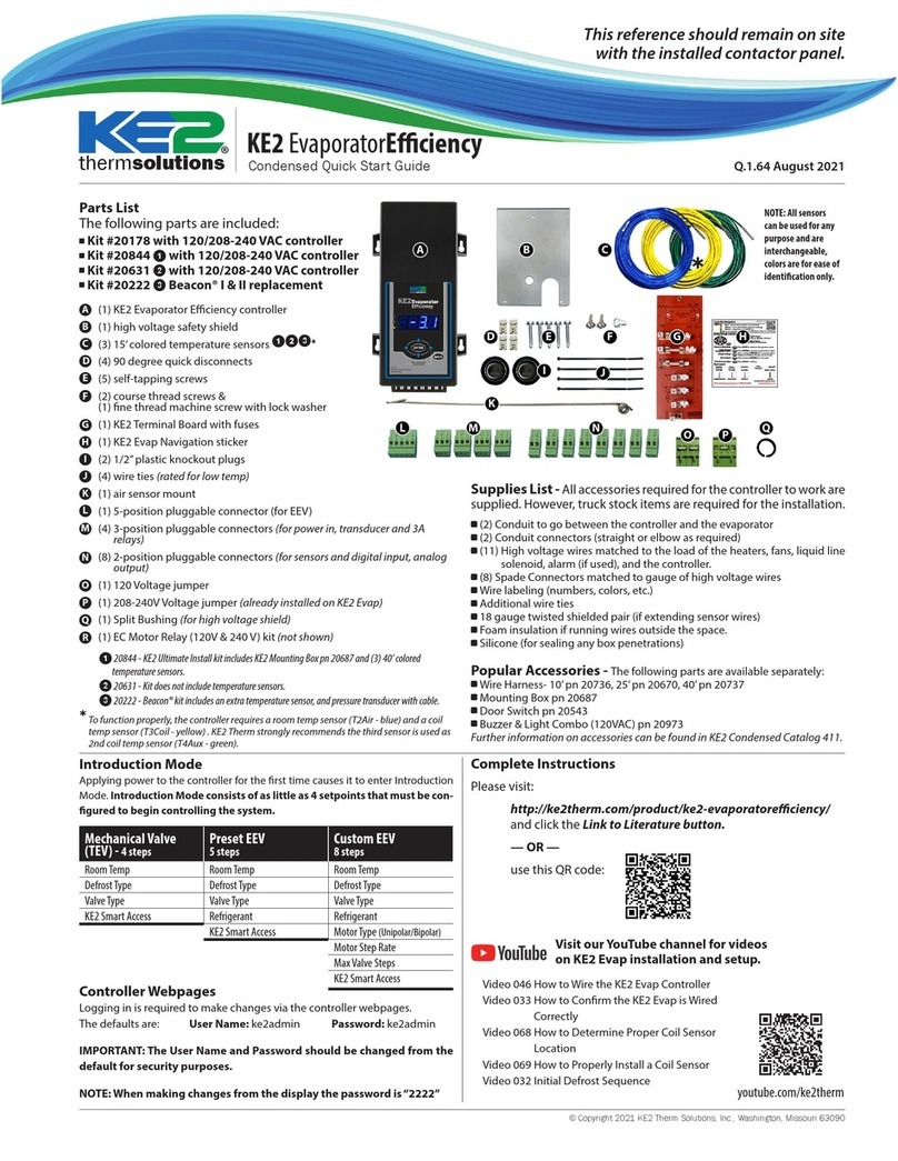 KE2 Therm Solutions KE2 Evaporator Efficiency quick start guide