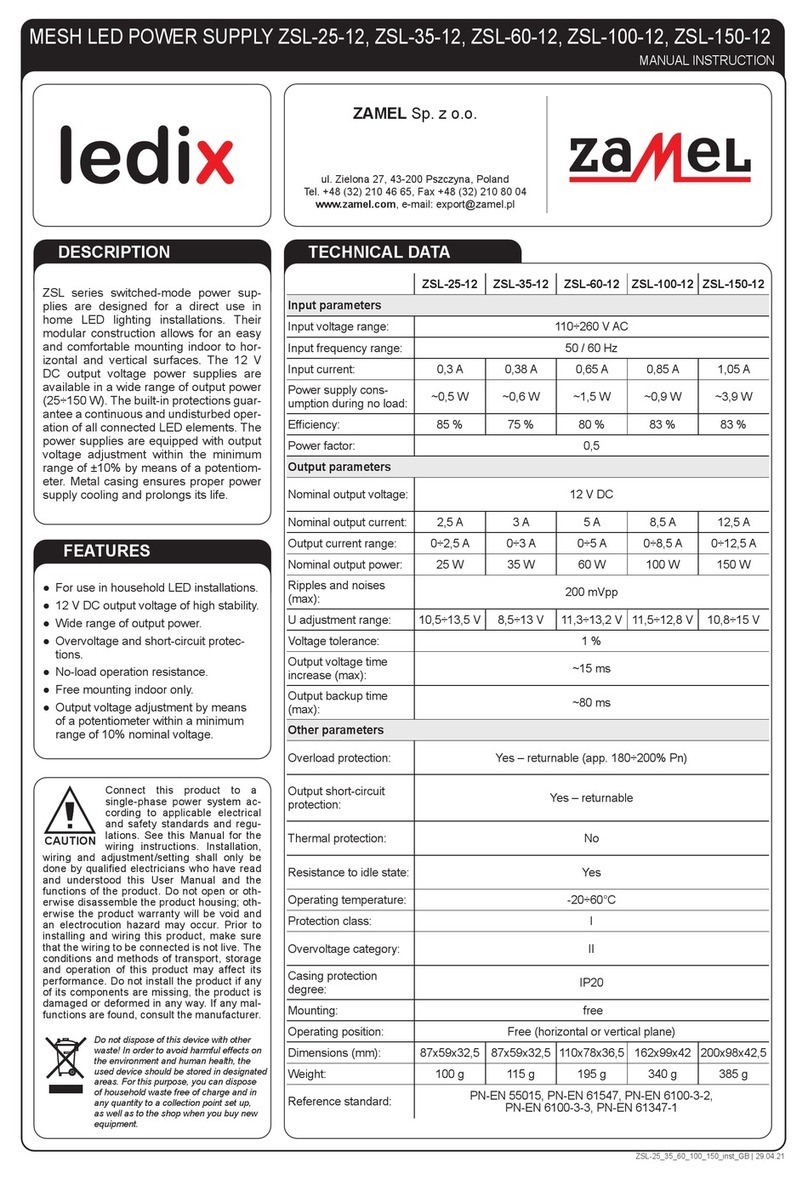 Zamel ledix ZSL-25-12 User manual