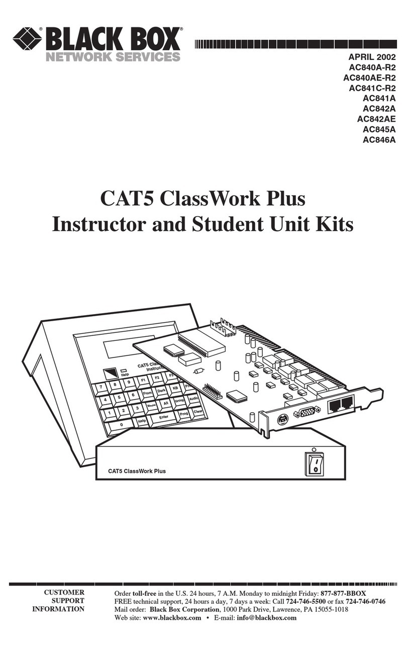 Black Box CAT5 ClassWork Plus Multiloop User manual