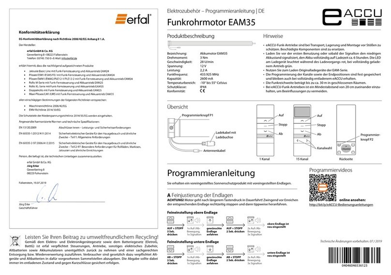 Erfal eACCU EAM35 Installation manual