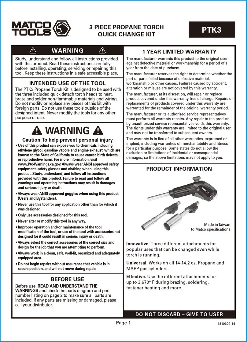 Matco Tools PTK3 User manual