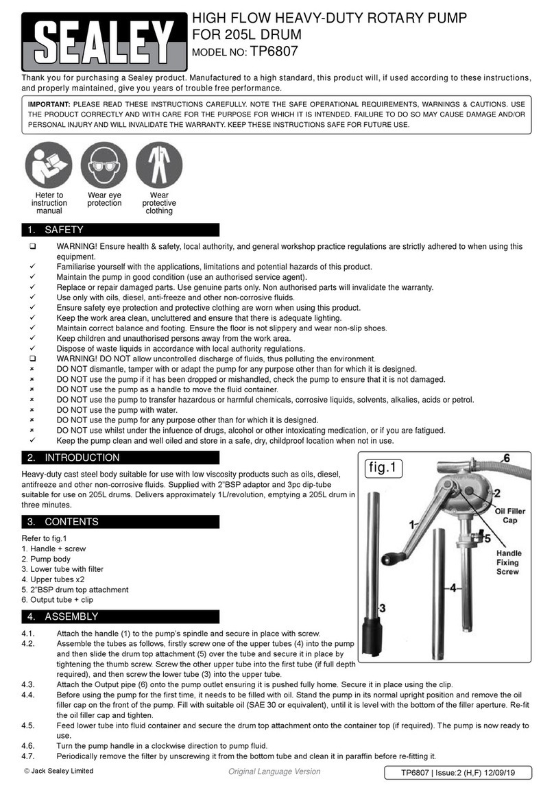 Sealey TP6807 quick start guide