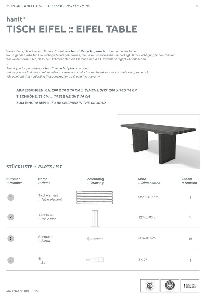 hanit EIFEL Assembly instructions