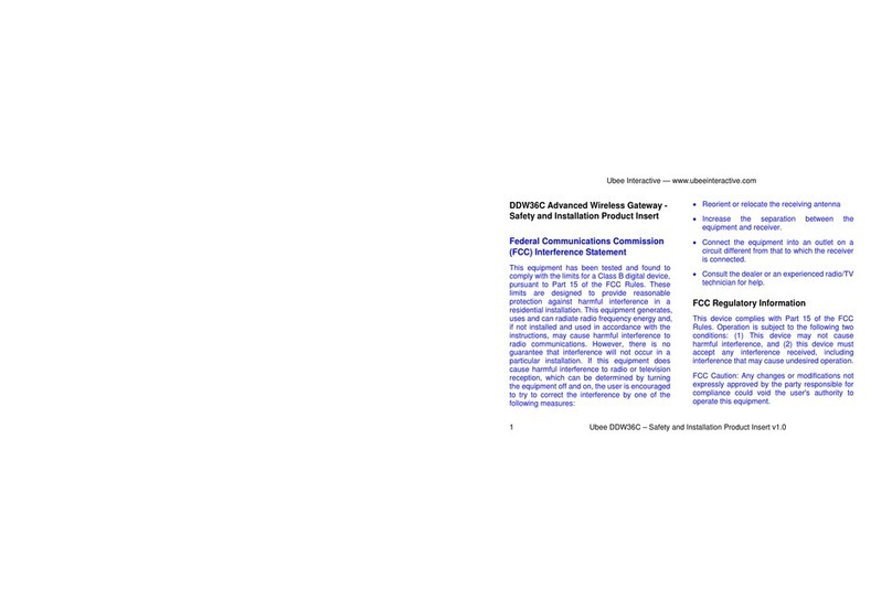 Ubee DDW36C User manual