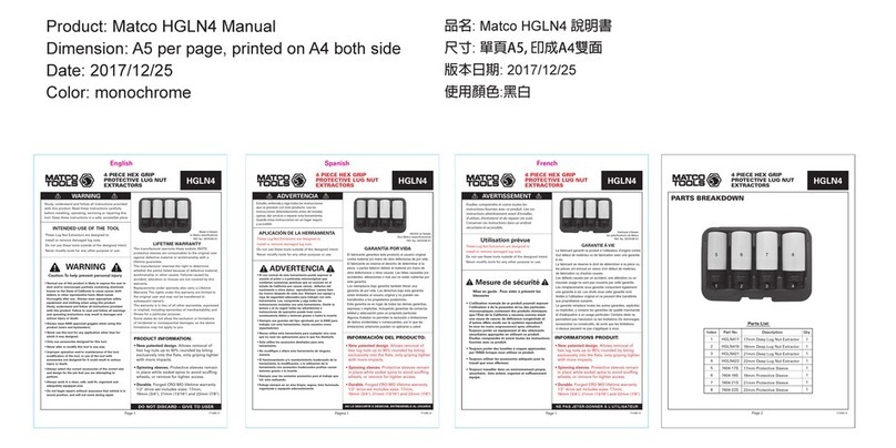 Matco HGLN4 manual