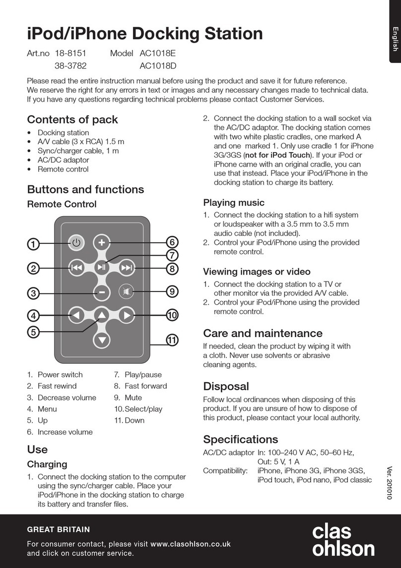 Clas Ohlson AC1018E User manual Clas Ohlson AC1018E User manual
