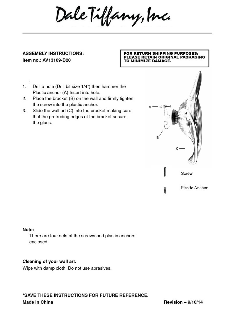 Dale Tiffany AV13109-D20 Assembly instructions