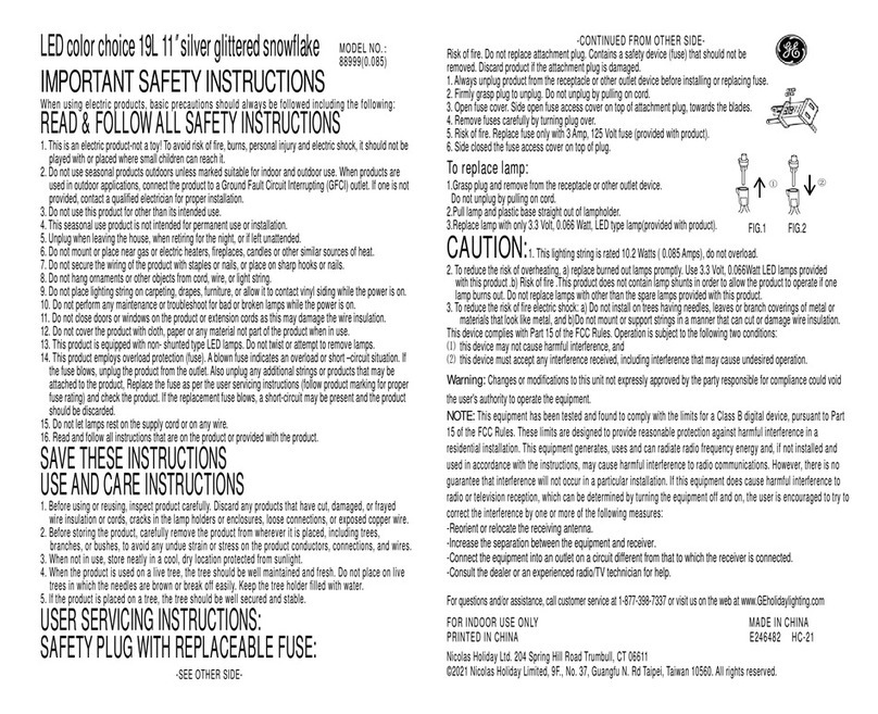 GE 88999 User manual