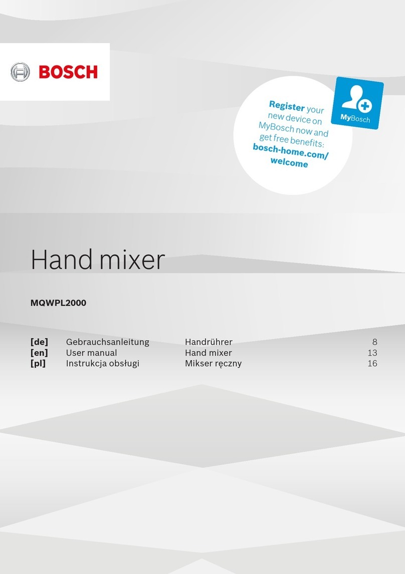 Bosch CleverMixx MQWPL2000 User manual
