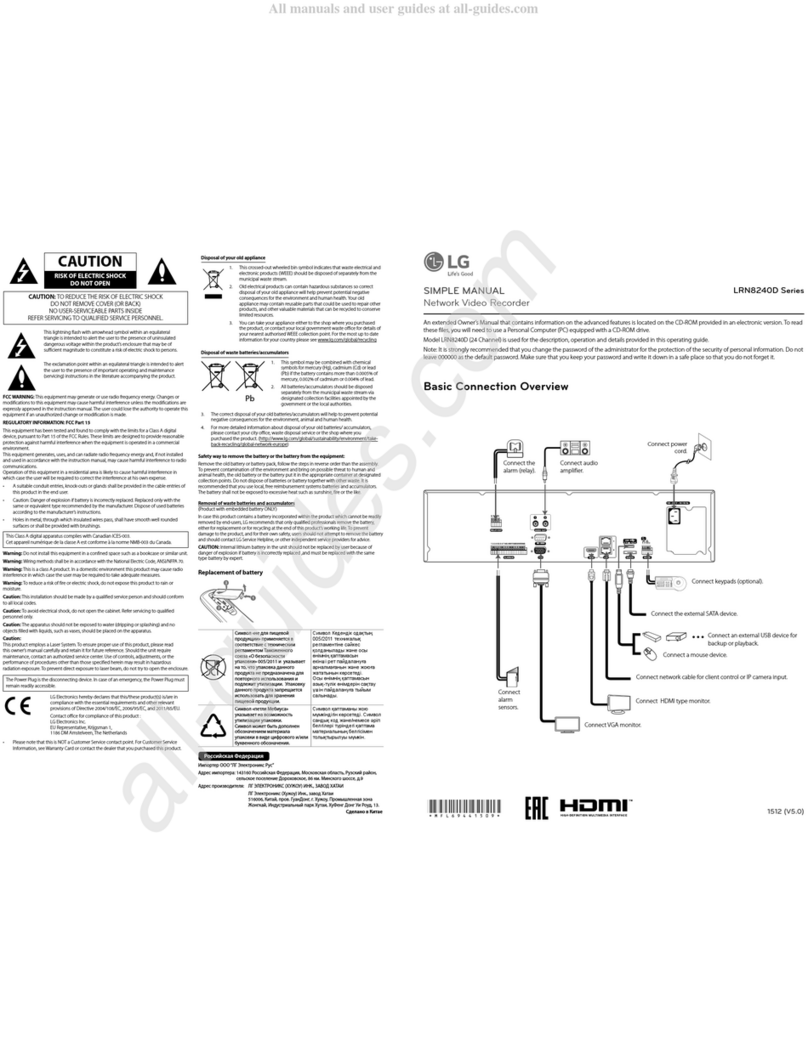 LG LRN8240D Series Simple manual LG LRN8240D Series Simple manual