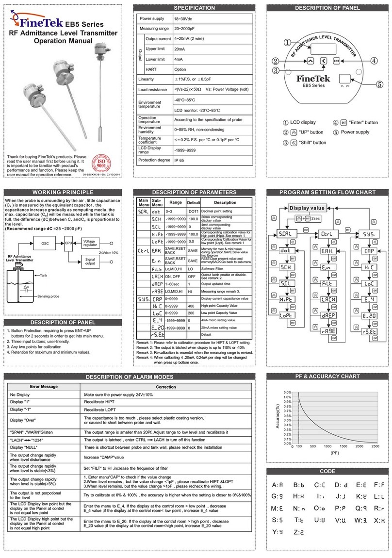 FineTek EB5 Series Operation manual