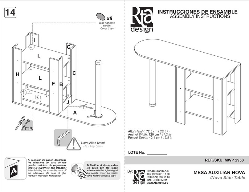 RTA MWP 2958 Assembly instructions