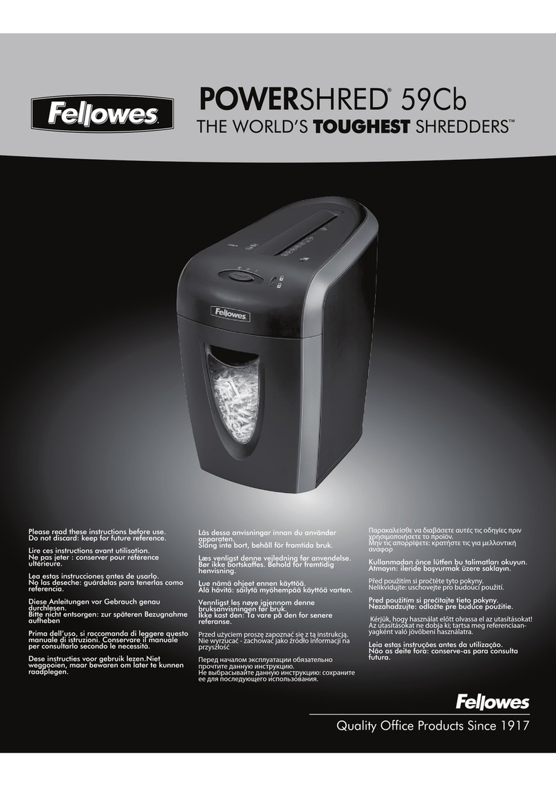 Fellowes POWERSHRED 59Cb manual