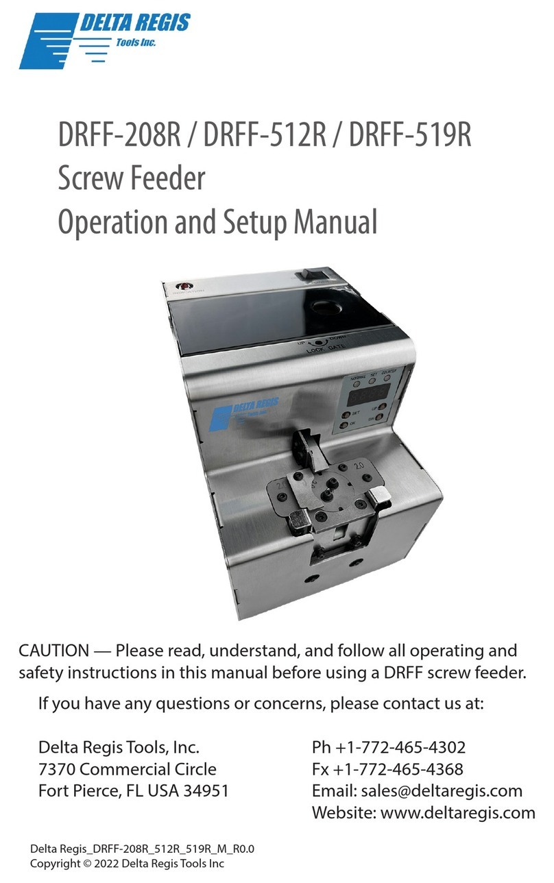 Delta Regis DRFF-208R OPERATION AND SETUP MANUAL