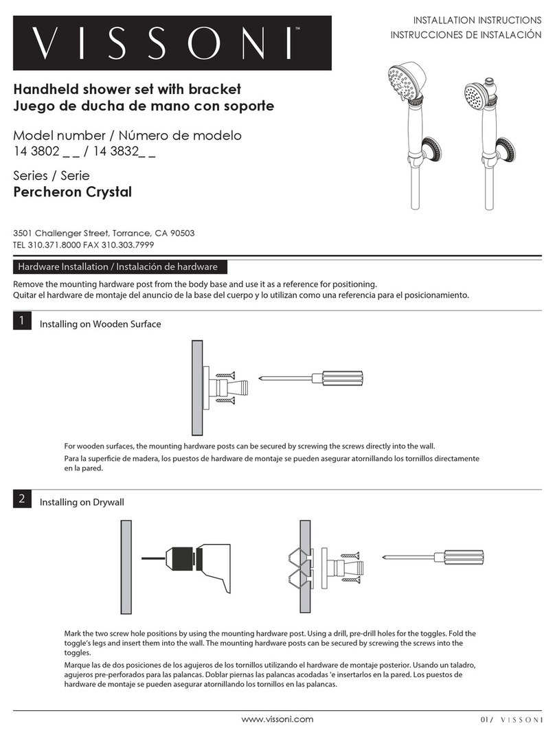 VISSONI Percheron Crystal 14 3802 Series installation instructions