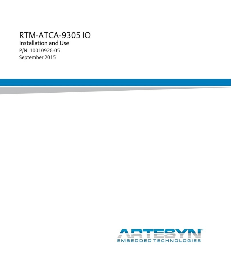 Artesyn RTM-ATCA-9305 IO Installation and use
