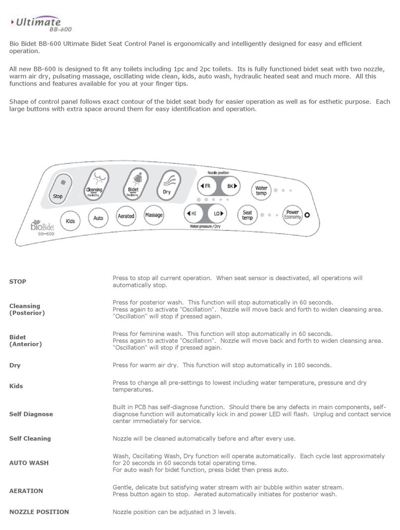 bioBidet BB-600 quick start guide