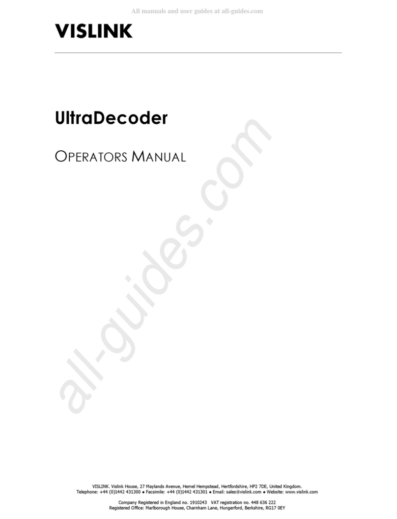 Vislink UltraDecoder Operator's manual