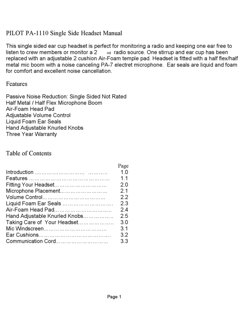 Pilot Communications PA-1110 manual